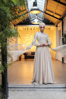 Flora Evening Dress Beige