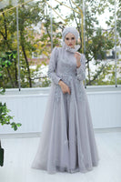 Nevra Evening Dress Gray
