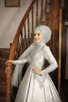 Chrysanthemum Evening Dress Gray