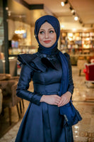 Ala Evening Dress Navy Blue
