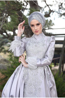 Nadide Evening Dress Gray