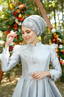 Sevil Evening Dress Gray