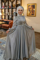 Reyyan Evening Dress Gray
