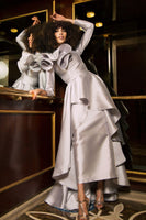 Anka Evening Dress Gray