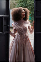 Elegant Evening Dress Powder