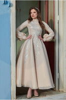 Amber Evening Dress Beige