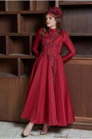 Reva Evening Dress Burgundy