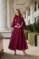 Ahenk Evening Dress Marsala
