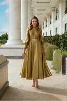 Ahenk Evening Dress Olive Green