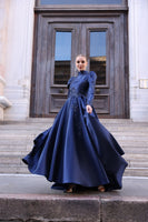 Nadya Evening Dress Navy Blue