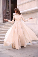 Adriana Evening Dress Beige