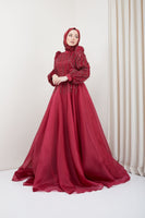 Adelina Evening Dress Burgundy