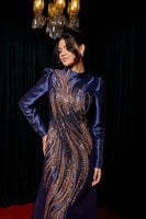 Eslem Evening Dress Navy Blue