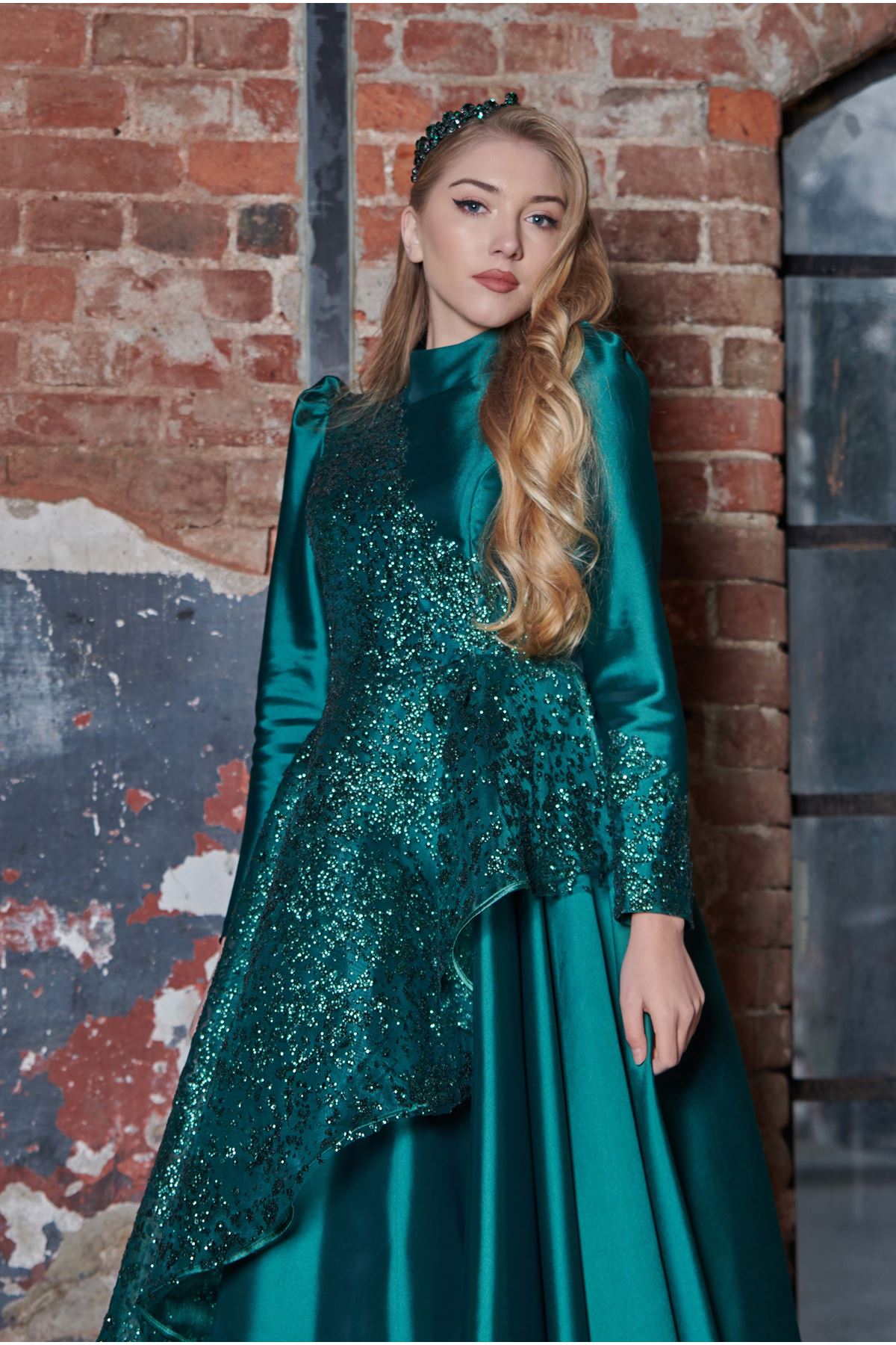 Efsa Evening Dress Emerald